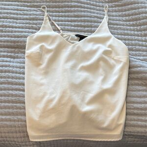 Banana Republic Factory White Satin V-Neck Camisole